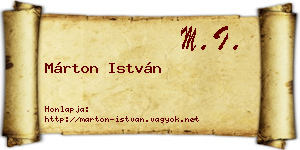 Márton István névjegykártya