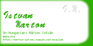 istvan marton business card