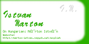 istvan marton business card